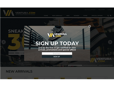 Newsletter for Ventura.com branding design ui web