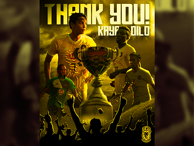 THANK YOU KAYA FC ILOILO poster athlete crowd cup design fantasy football illustration iloilo lion philippines poster poster design soccer sports sports design thank you vector