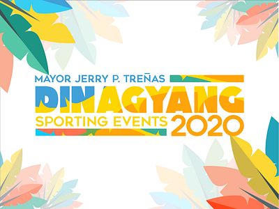 DINAGYANG SPORTING EVENTS 2020 2020 athlete blue branding colorful design dinagyang event festival festive illustration iloilo local logo philippines red sports typography vector yellow