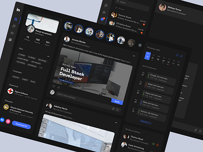 LinkedIn Web App Design Concept app concept dashbord desktop profile redesign socialmedia ui ux web