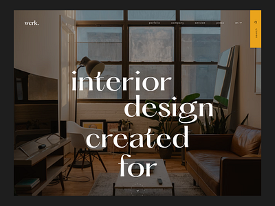 interior design website branding concept design graphic design interior landing page ui web website