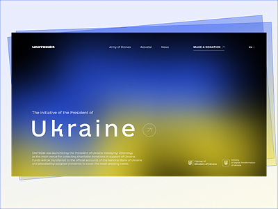 UNITED24 ui design concept balenciaga branding concept design experience government interface landing page president ui ukraine ux web website zelenskyi zelenskyy