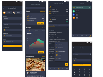 UI for the upcoming farm app