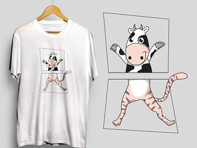 Cow and Cat animals animation apparel art art book artwork artworked branding character cover design design art designer illustration logo mascot tshirt art tshirt design vector vector art