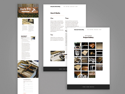 Husky Boy Woodworking Squarespace Design branding design design web design website
