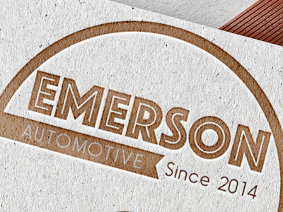 Emerson Auto Logo branding design business card design illustration logo logo design type vector
