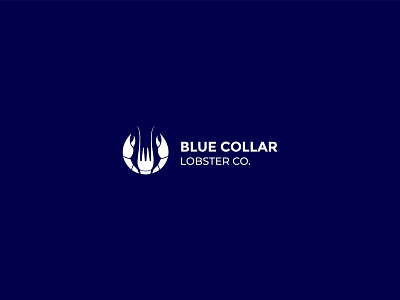 Logo | Blue Collar Lobster Co. - Seafood Restaurant branding illustration logo