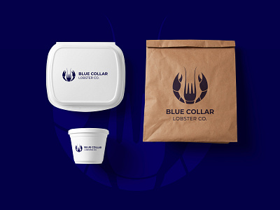 Blue Collar branding design illustration logo