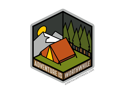 Camp art design illustration logo outdoors sticker travel