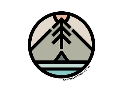 Mountain Tree art design illustration logo outdoors sticker travel