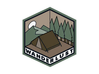 Camp W art design illustration logo outdoors sticker travel