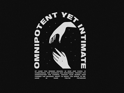 Omnipotent Yet Intimate album art branding illustration