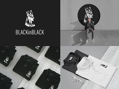 Logo design for BLACKinBLACK Wear blackinblackwear brand identity branding branding design clothing brand design illustration logo streetwear