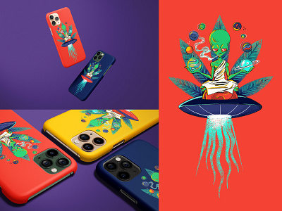 Аlien illustration alien branding case color crazy graphic design graphicdesign graphics illustraion iphone packaging