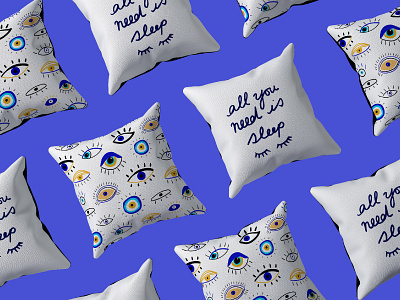 Design of decorative pillows branding design graphicdesign illustration packaging pillows typography