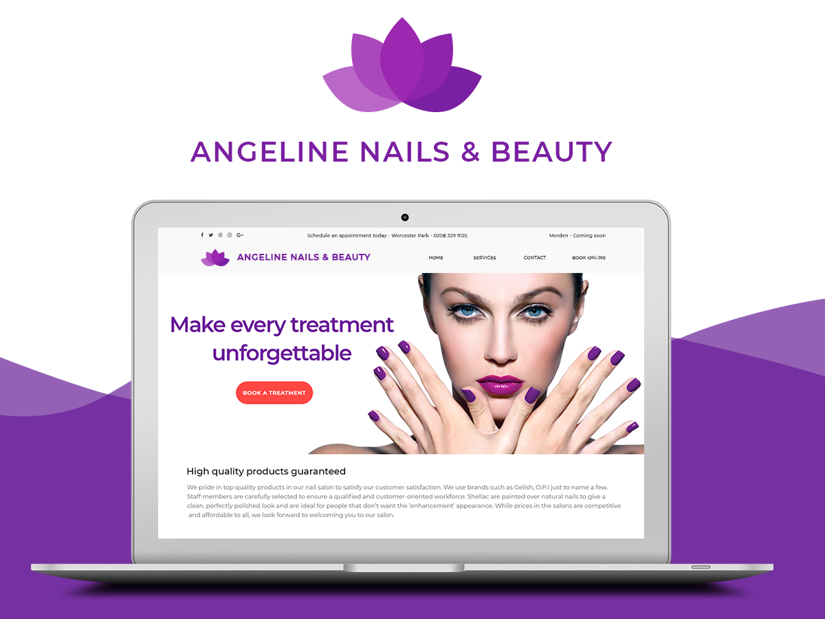 ANGELINE NAILS & BEAUTY : WEBSITE by Monu Chuahan on Dribbble