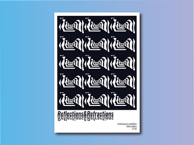 Refractions 01 design exhibition illustration letter g minimal poster poster art typography