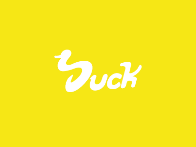 Duck bowo456 duck logo typo white yellow