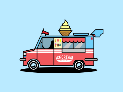 Ice Cream Truck blue bowo456 fast freelance ice cream logo red trucks