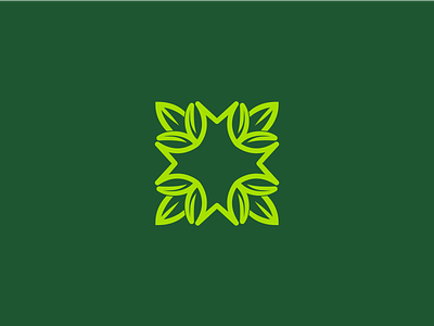 M+Leaves bowo456 branding design green leaves logo m monogram