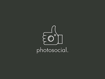 Photosocial Logo branding design icon illustration logo mock up vector