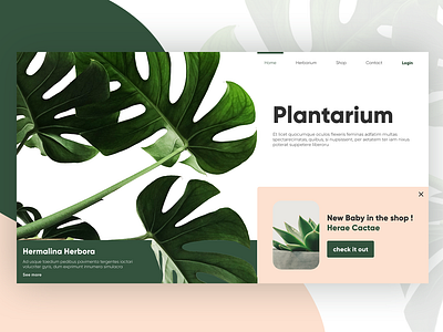 Plantarium Landing Page landingpage plants ui web