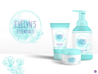 EVELYN'S ESSENTIALS - Cosmetics logo/skincare logo, beauty line