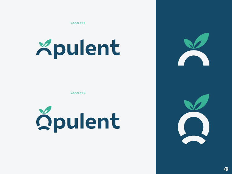 Opulent | organic logo design | initial letter O logo | O logo