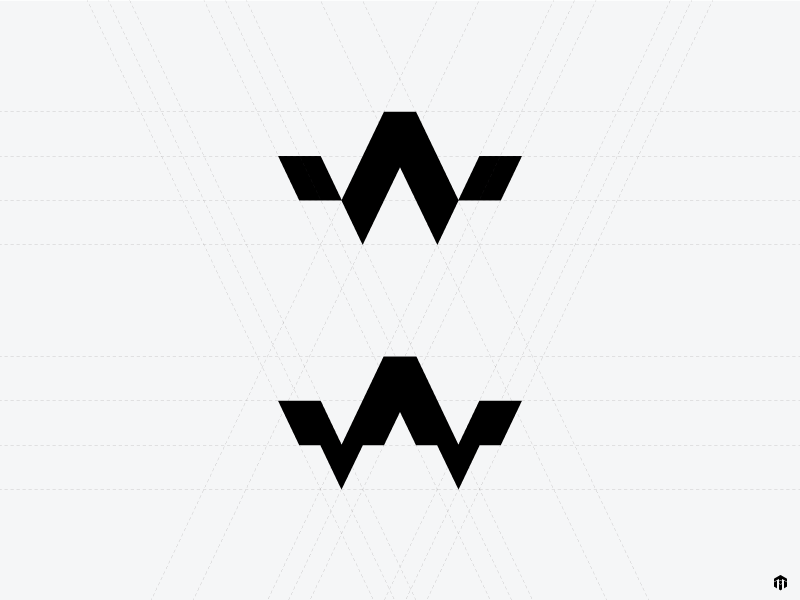 Modern AW or WA monogram | initial logo design