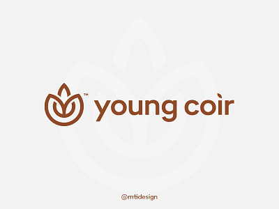 Young Coir™ logo design best dribbble shot design branding coco coir creative cy flower initials leaves lineart logo logodesign logotype minimalist modern monogram mtidesign typography unique yc