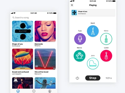 Jam On! app famous instruments music music app singers start up ui ux