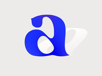 A — 36 days of type 36 days of type adobe illustrator blue design graphic design letterform logo typography