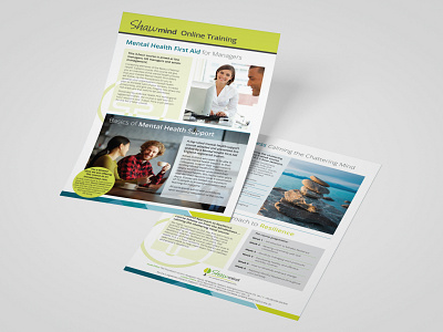 Double sided A4 training leaflet brochure design design flyer design graphic design illustration leaflet design logo print