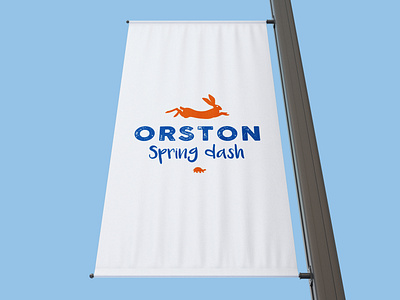 Orston Spring Dash Logo illustration logo typography