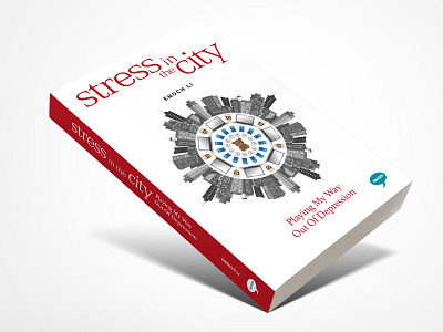 Stress In The City book cover design bookcover illustration typography