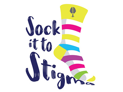 Sock it to Stigma logo by Fusion Graphic Design on Dribbble