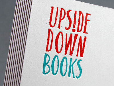 Upside Down Books childrens book logo design branding childrens book design graphic design logo typography