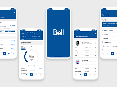 My Bell App actual product bell ios iphone mobile mobile ui native released telecommunication usage
