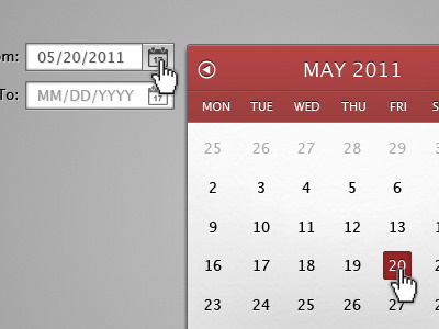 Date Picker calendar control dan date maitland picker ui