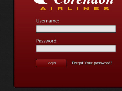 Airline Login dan maitland login ui user interface