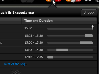 Crash & Exceedance dan maitland list pop over time span ui