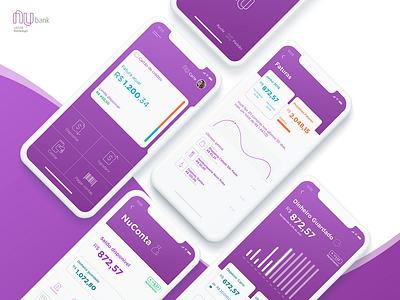 Nubank UI/UX Redesign App app app design bank nubank nubank app redesign ui usability ux