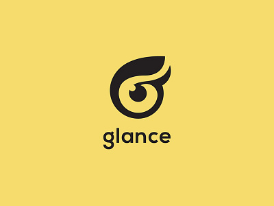 Glance branding eye g glance logo t