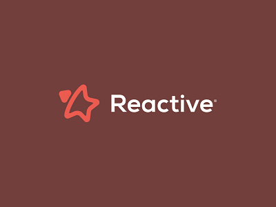 Reactive brand compass data icon logo logo design reaction star tech