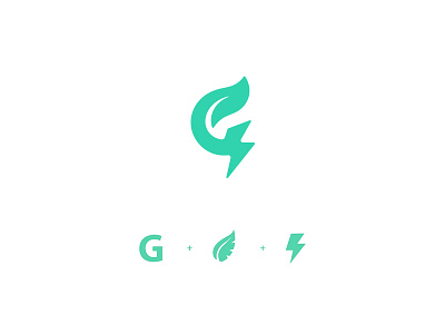 Green Energy bolt branding energy g green icon leaf logo plant
