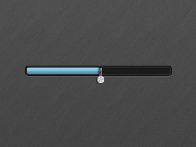 Slider Trial blue form glass metal slider ui