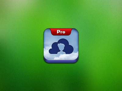 iOS App Icon: Contacts Backup blue cloud contacts dropbox fb icon ios ipad iphone ui