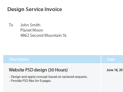 Freebie: Design Invoice invoice freebie pdf minimalism minimal