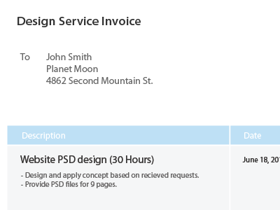 Freebie: Design Invoice freebie invoice minimal minimalism pdf