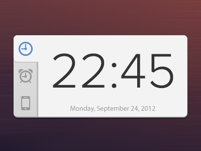 Clock Widget by Ahmad Al Haddad on Dribbble